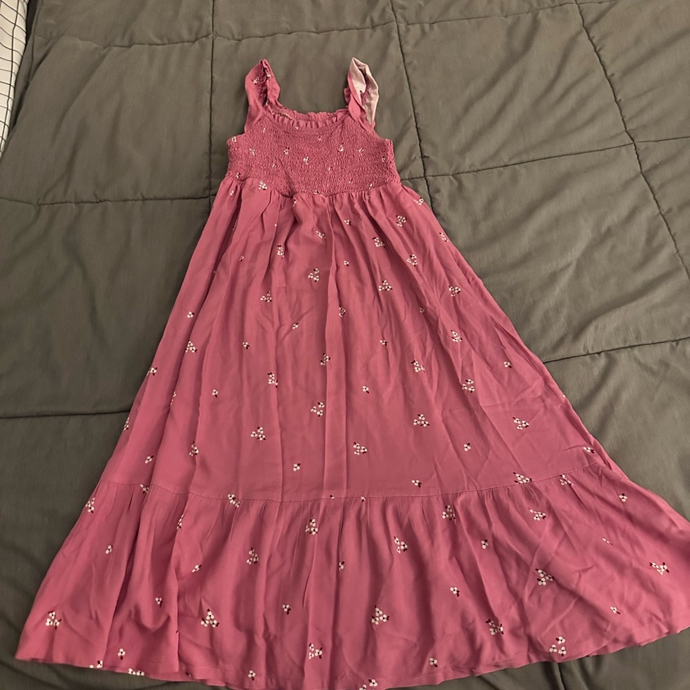 Cat & Jack Pink Smocked Tiered Sundress